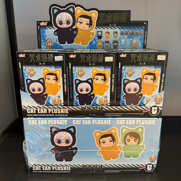 EAKI Officiële Jujutsu Kaisen Kattenoren Pluche Mystery Blind Box 1/12 Schaal Un