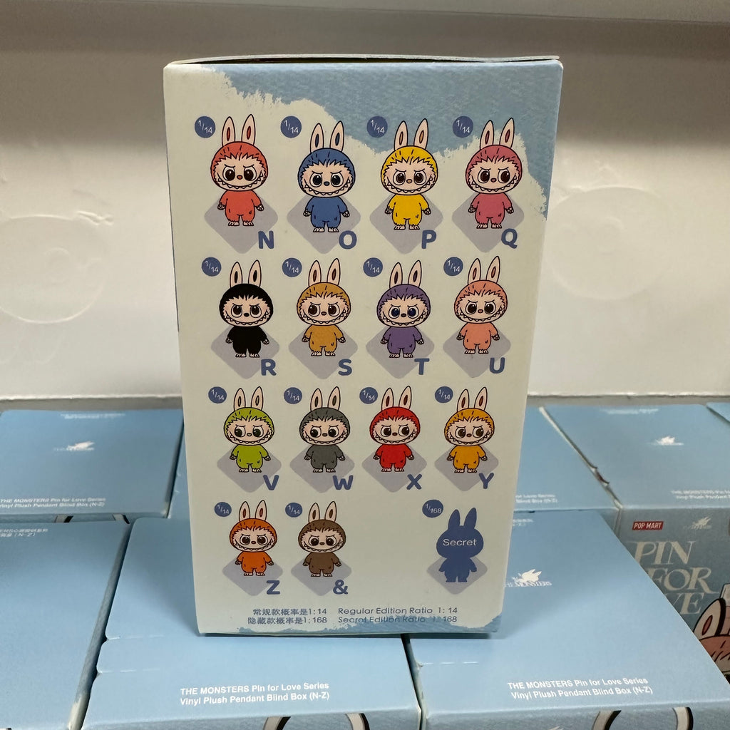 Popmart Labubu V4 Pin for Love Keychain 1pcs Blind Box N-Z