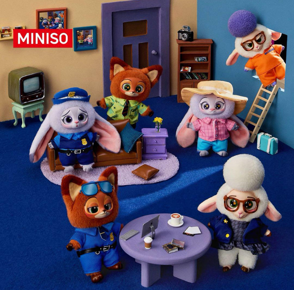 MINISO Disney Zootopia Vinly Plush Pendant 1pcs Blind Box