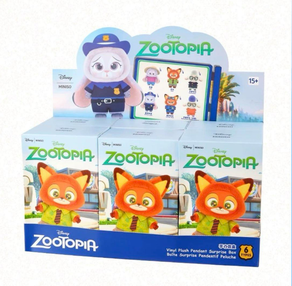 MINISO Disney Zootopia Vinly Plush Pendant 1pcs Blind Box