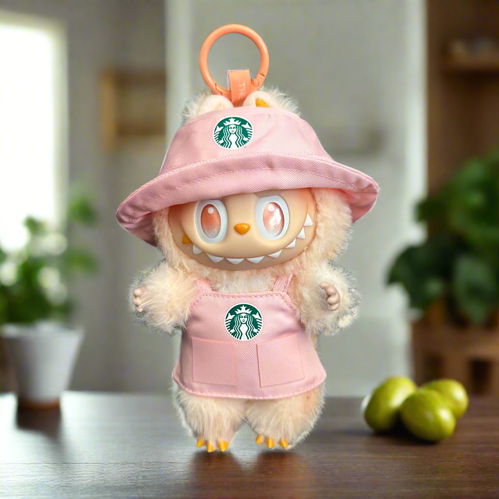 Labubu Starbuck outfits 2pcs Pink set