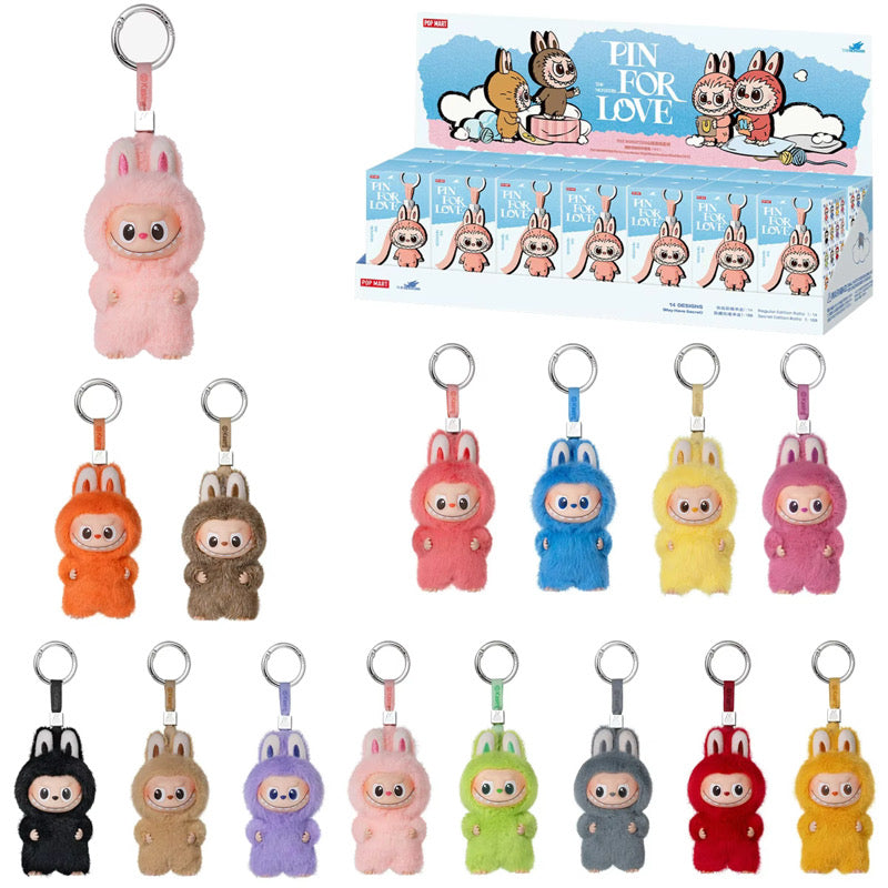 Popmart Labubu V4 Pin for Love Keychain 1pcs Blind Box N-Z