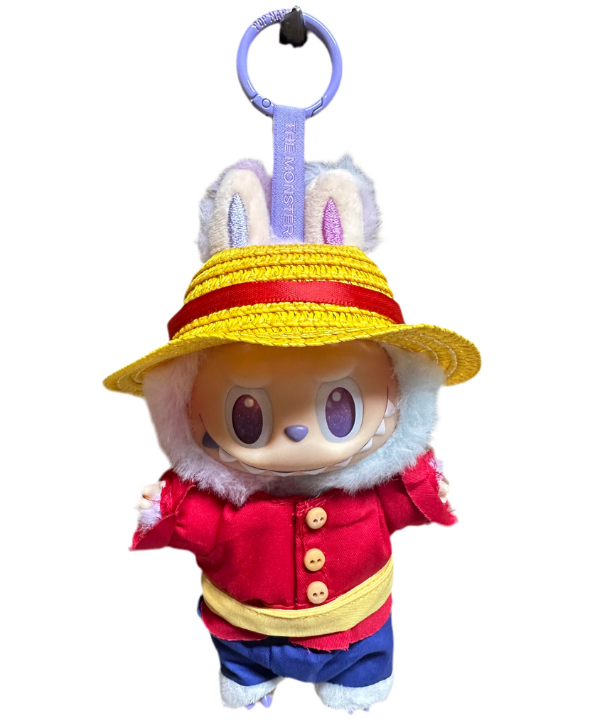Labubu outfit : onepiece Luffy 4pcs Set