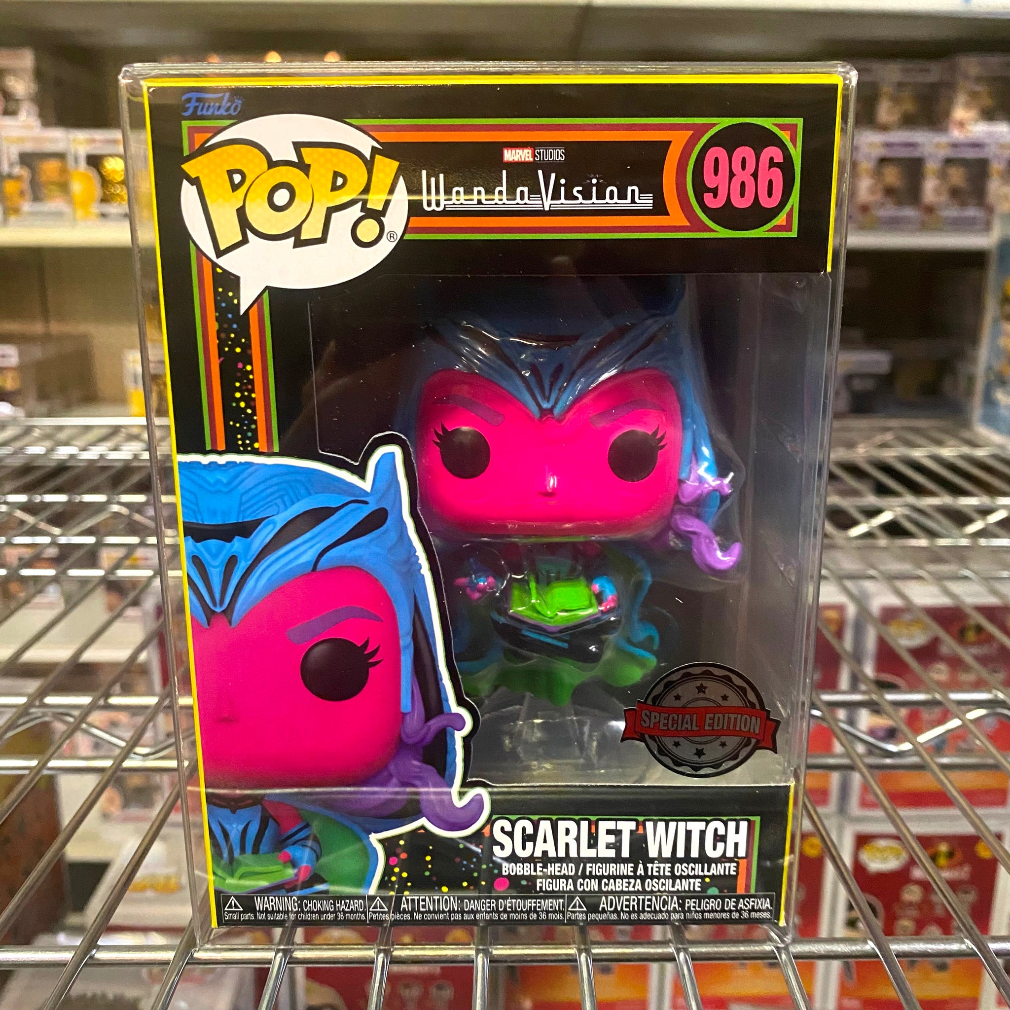 Funko Pop Wanda Vision Blacklight : Scarlet Witch #986 Vinyl Funko Pop Wanda Vision Blacklight : Scarlet Witch #986 Vinyl
