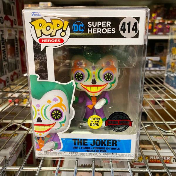 Funko POP! Joker Dia De Los Muertos #414 Glow in the Dark  Exclu – Pop  In Locker