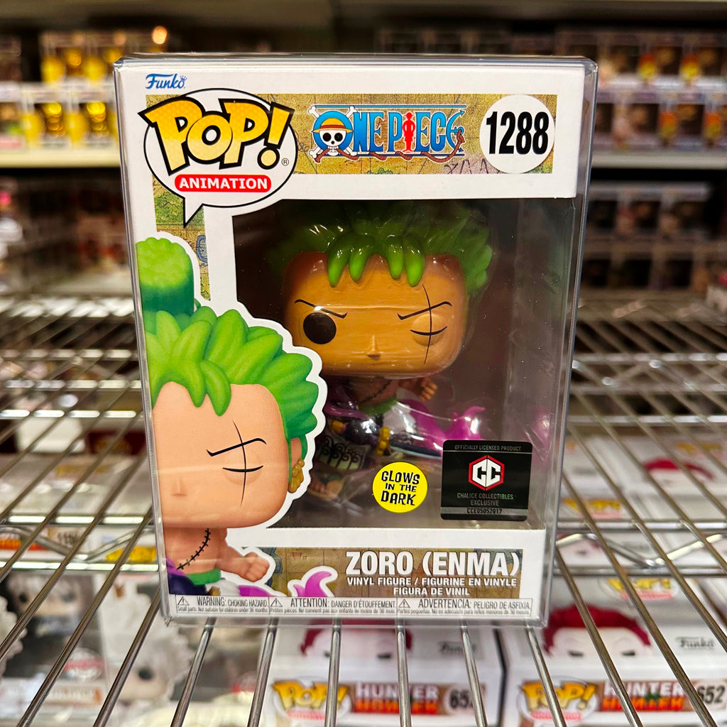 Funko Pop One Piece - Zoro w/ Enma #1288 GITD Chalice Exclusive w/  protector