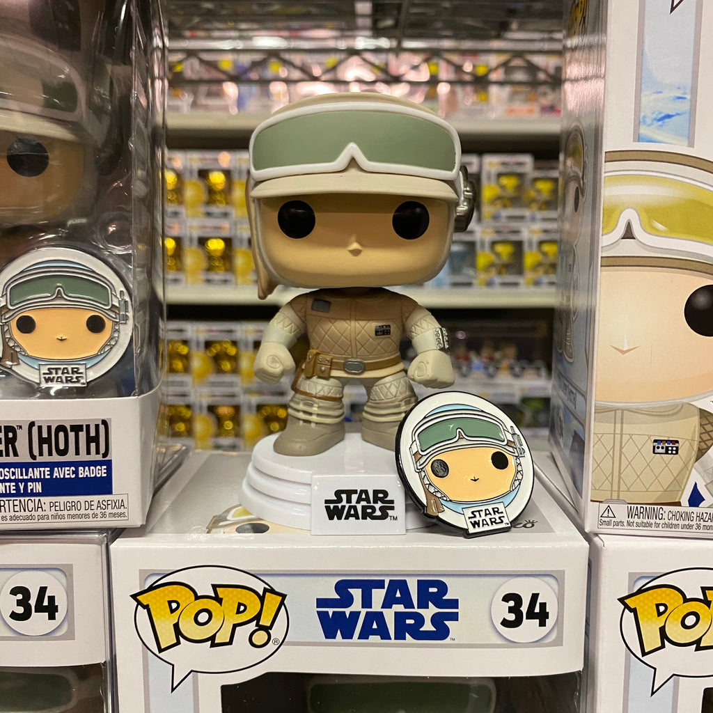 Funko Pop! Star Wars: Across The Galaxy – Luke Skywalker (Hoth) with Enamel Pin #34