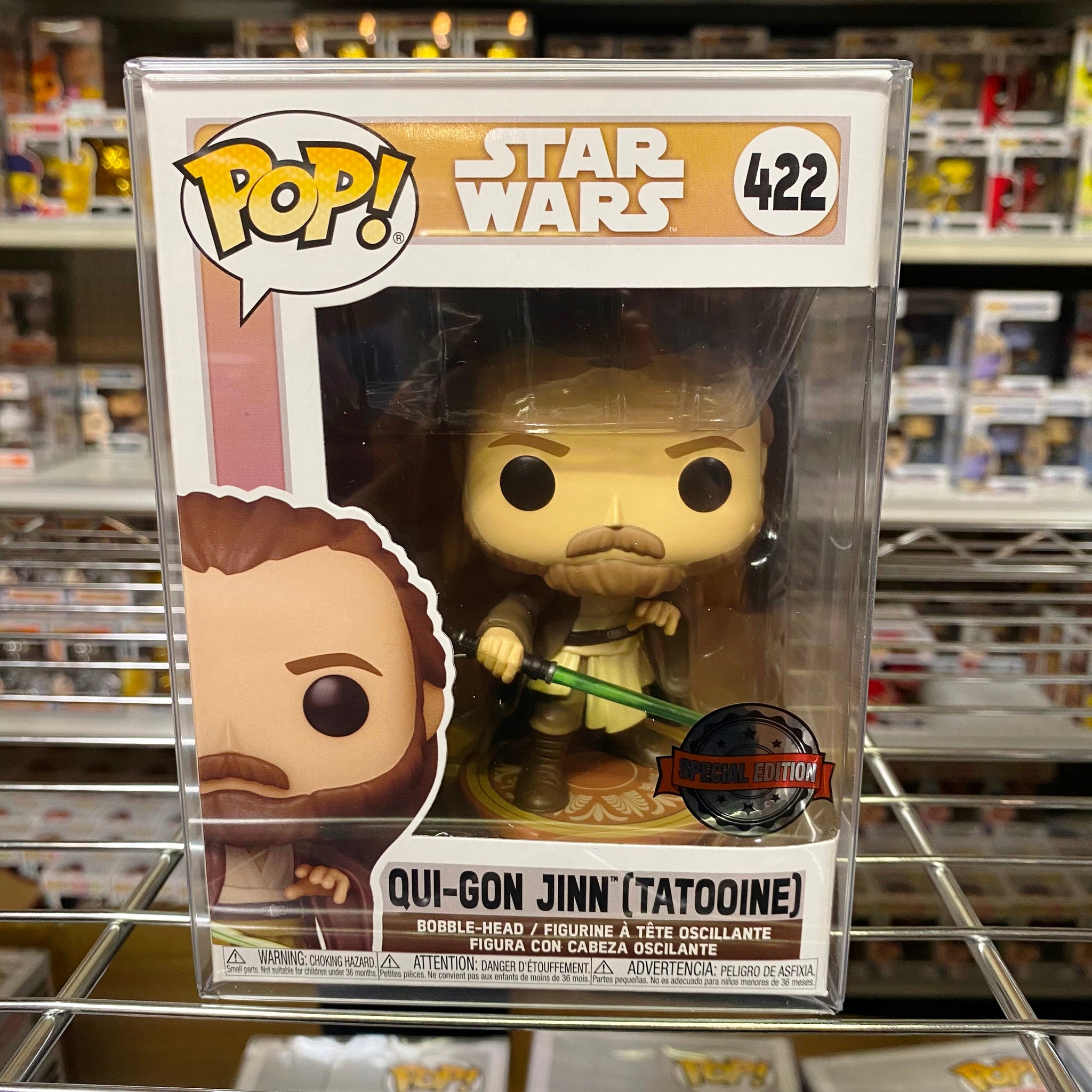 Funko Pop Star Wars ; Qui-Gon Jinn (Tatooine) #422 Vinyl Figure