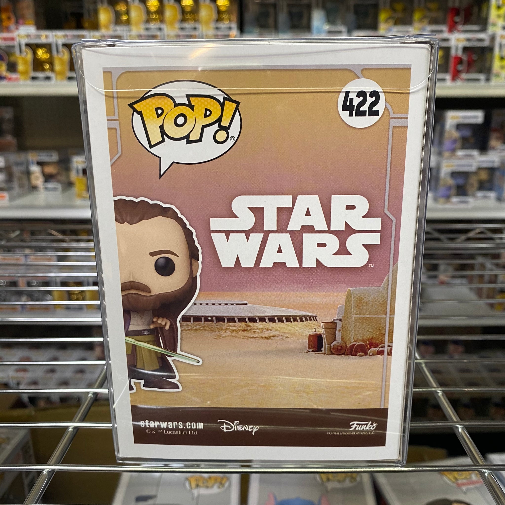 Funko Pop Exclusive Qui Gon Jinn #422 Star Wars Tatooine w