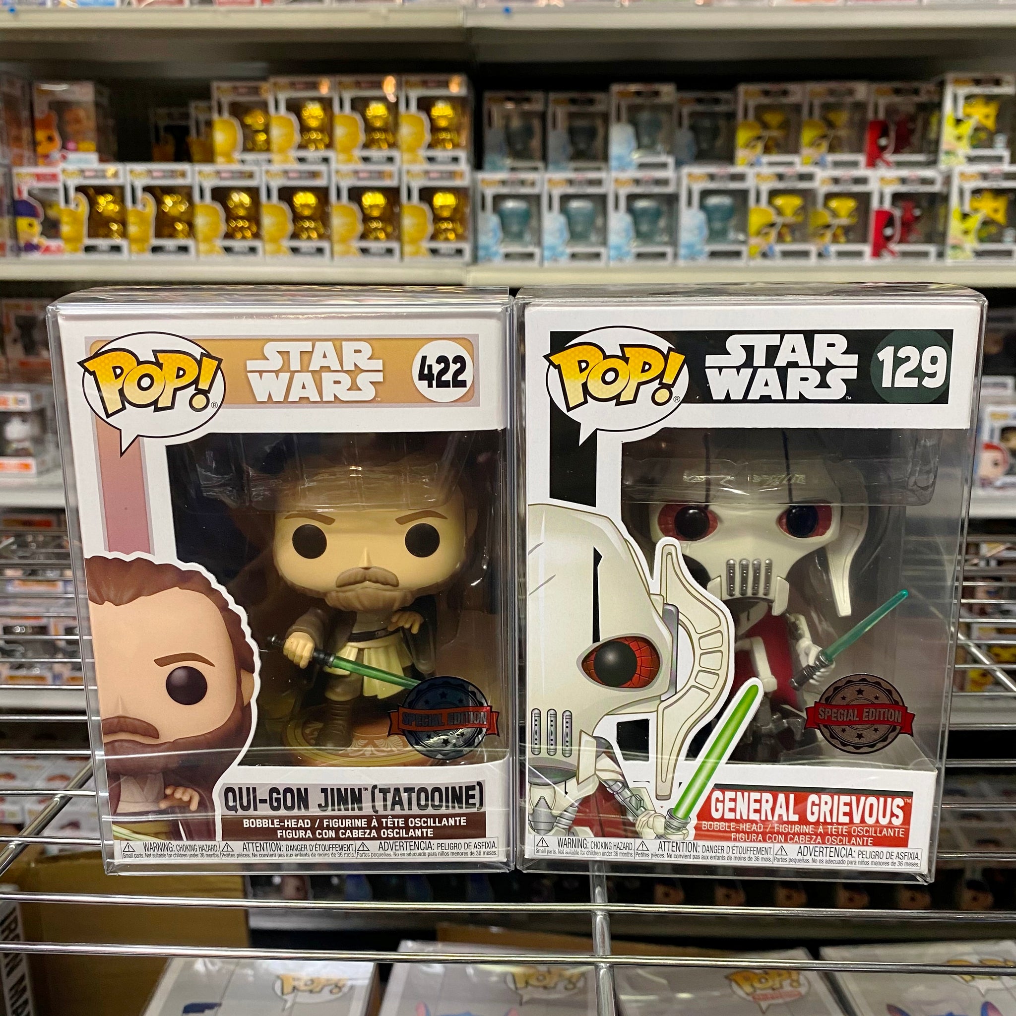 Funko Pop Star Wars Bundle : General Grievous + Qui-Gon Jinn