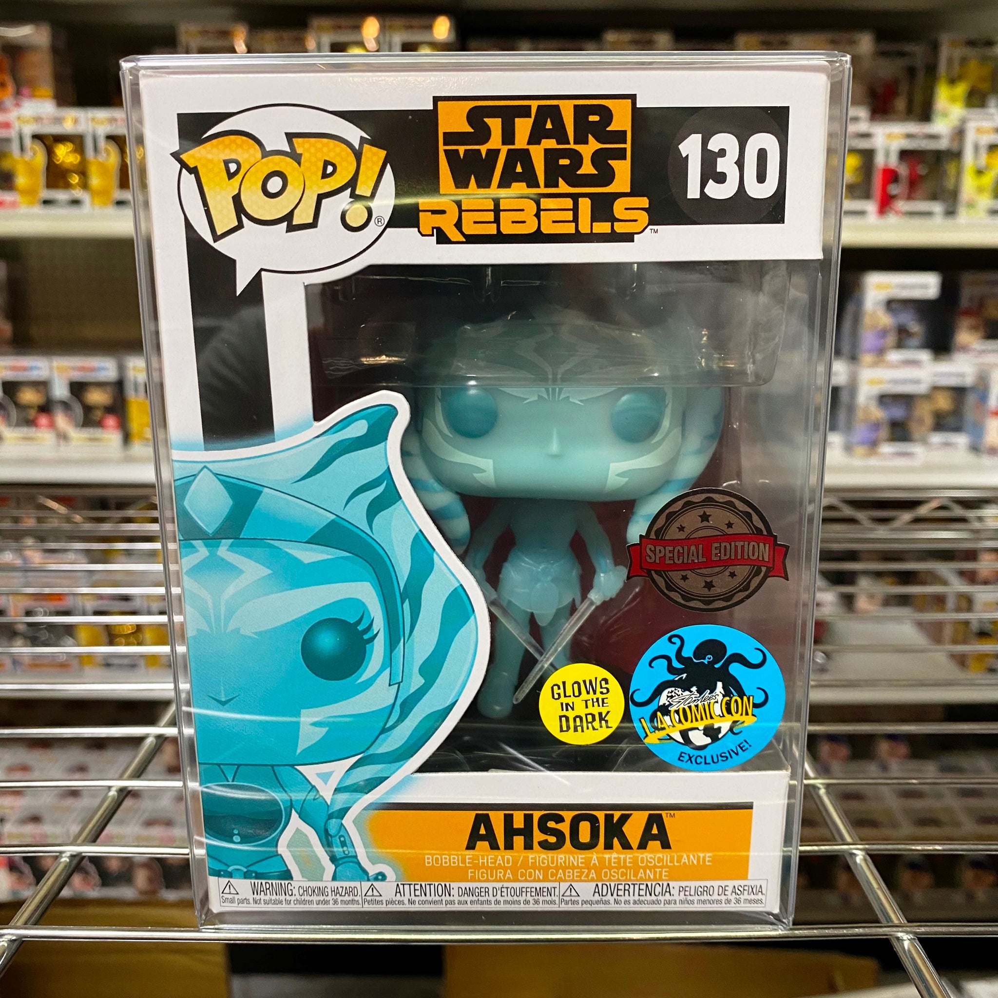 Ahsoka Tano sold Funko 130 HOLO GITD RARE