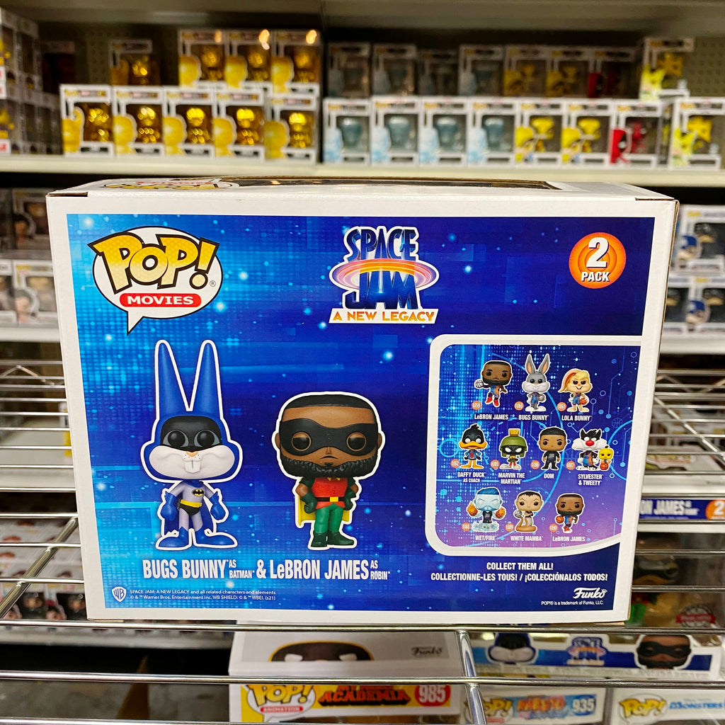 Funko Pop 2 Pack : Space Jam : Bugs Bunny as Batman & LeBron James as Robin